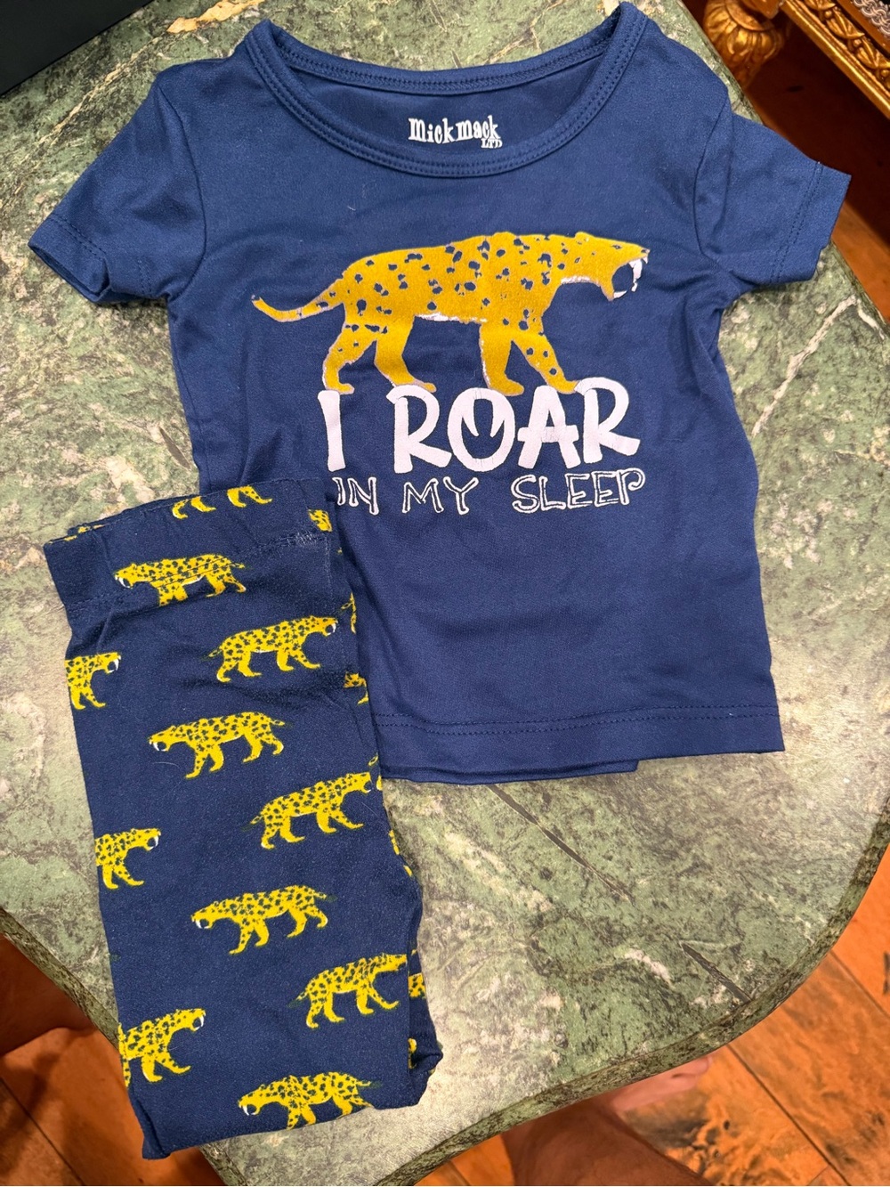 Mick Mack Kids Navy 'I Roar In My Sleep' Pajama Set -